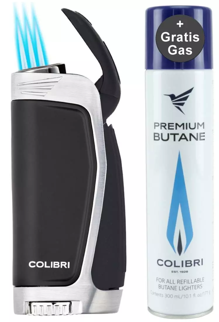 Produktbild: Colibri E3 schwarz chrom Feuerzeug