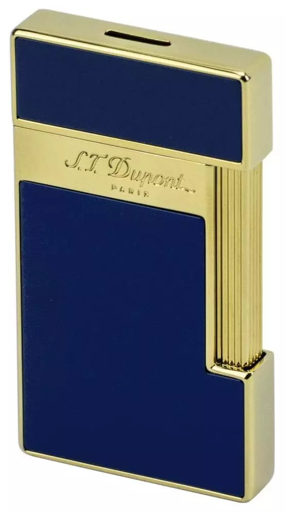 S.T. Dupont Slimmy Feuerzeug blau gold