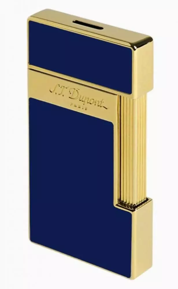 S.T. Dupont Slimmy Feuerzeug blau gold