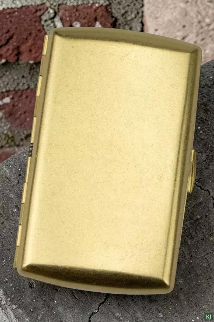 Produktbild: Zigarettenetui Jean Claude Messing gold antik 10er stehend