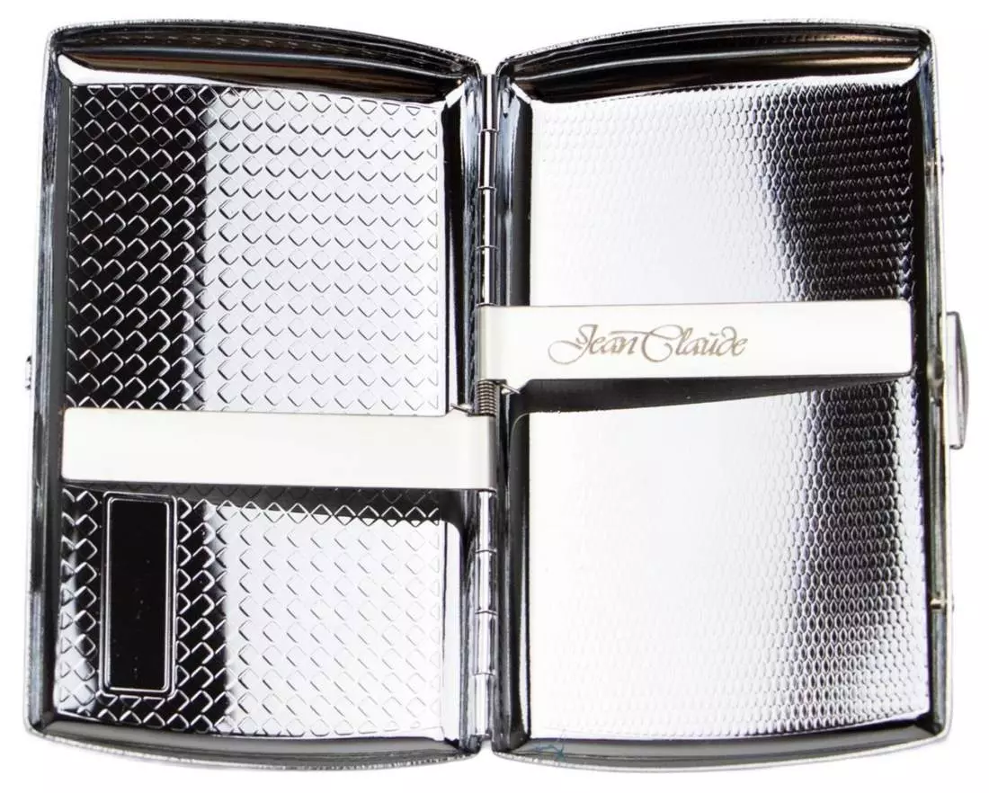 Produktbild: Zigarettenetui Jean Claude Metall Wellendesign 10er offen