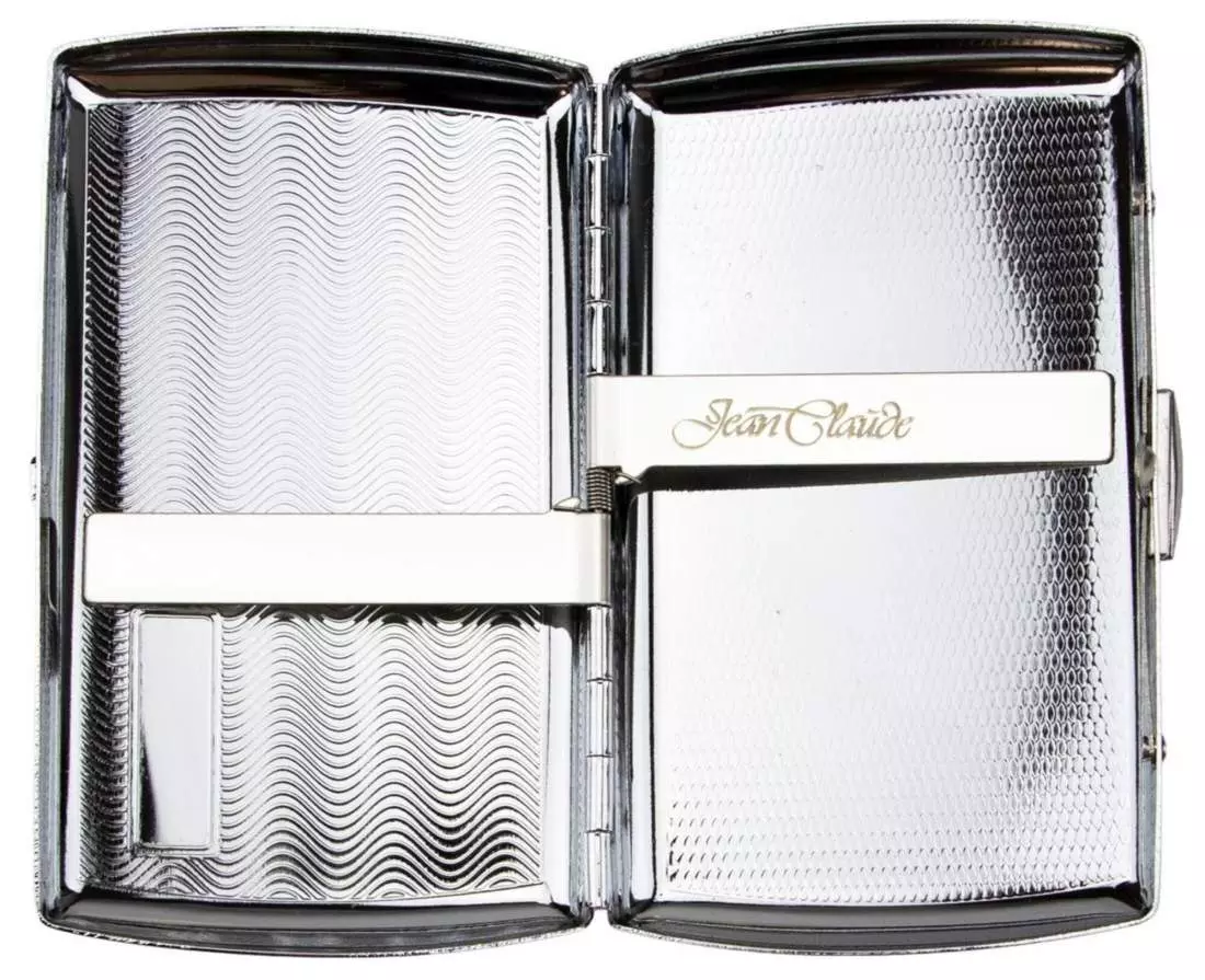Produktbild: Zigarettenetui Jean Claude Metall Wellendesign 10er offen