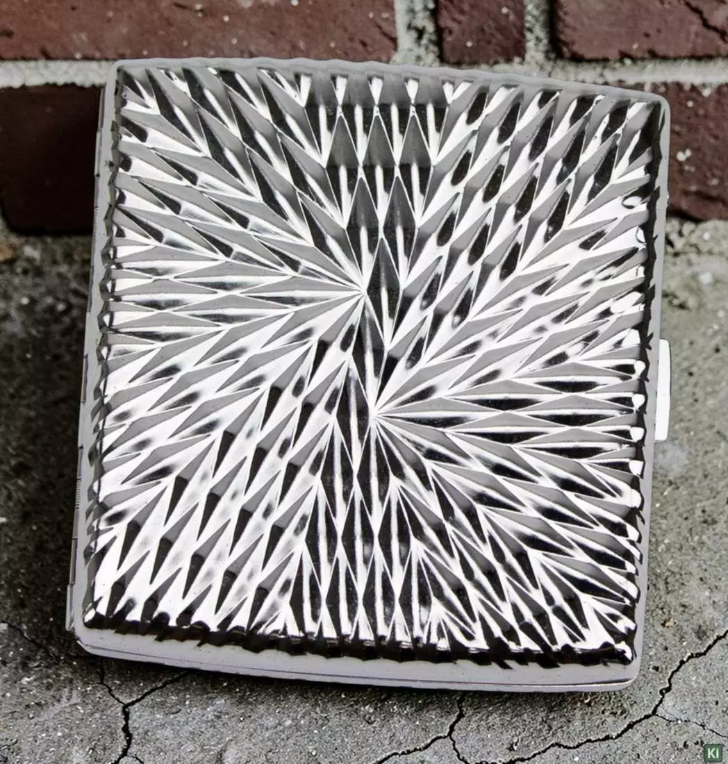 Produktbild: Zigarettenetui Jean Claude Nickel Sterndesign 20er stehend