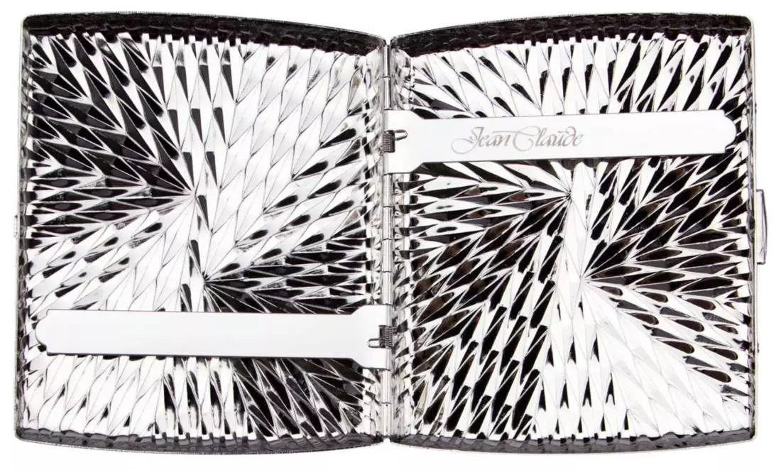 Produktbild: Zigarettenetui Jean Claude Nickel Sterndesign 20er offen