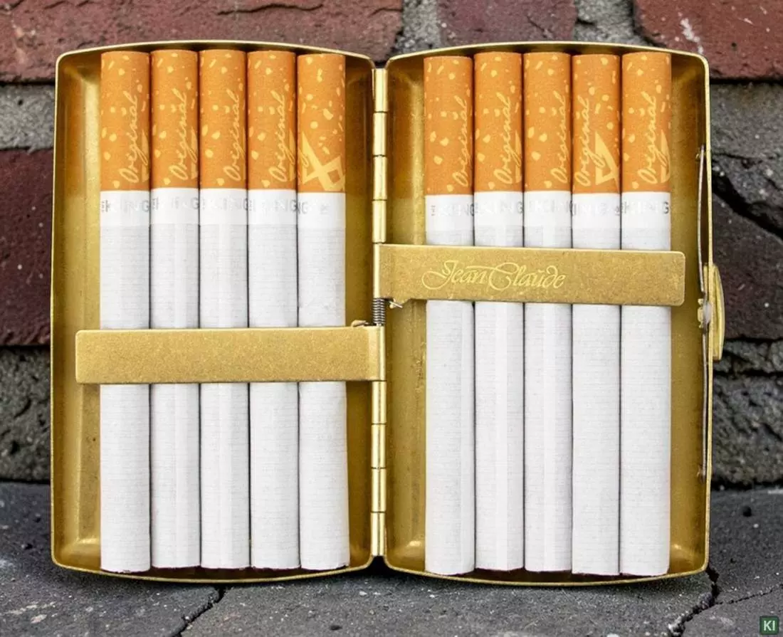 Produktbild: Zigarettenetui Jean Claude Venetian gold antik 10er befüllt