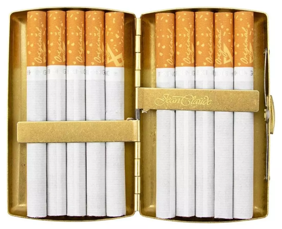 Produktbild: Zigarettenetui Jean Claude Venetian gold antik 10er befüllt