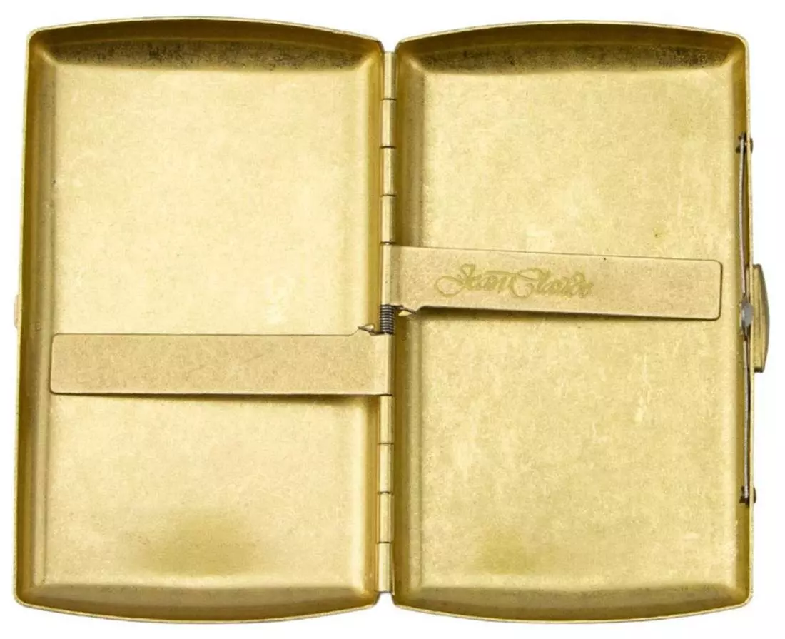 Produktbild: Zigarettenetui Jean Claude Venetian gold antik 10er offen