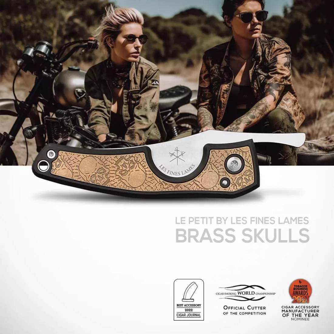 Produktbild: Fines Lames Le Petit Brass Skulls II Banner