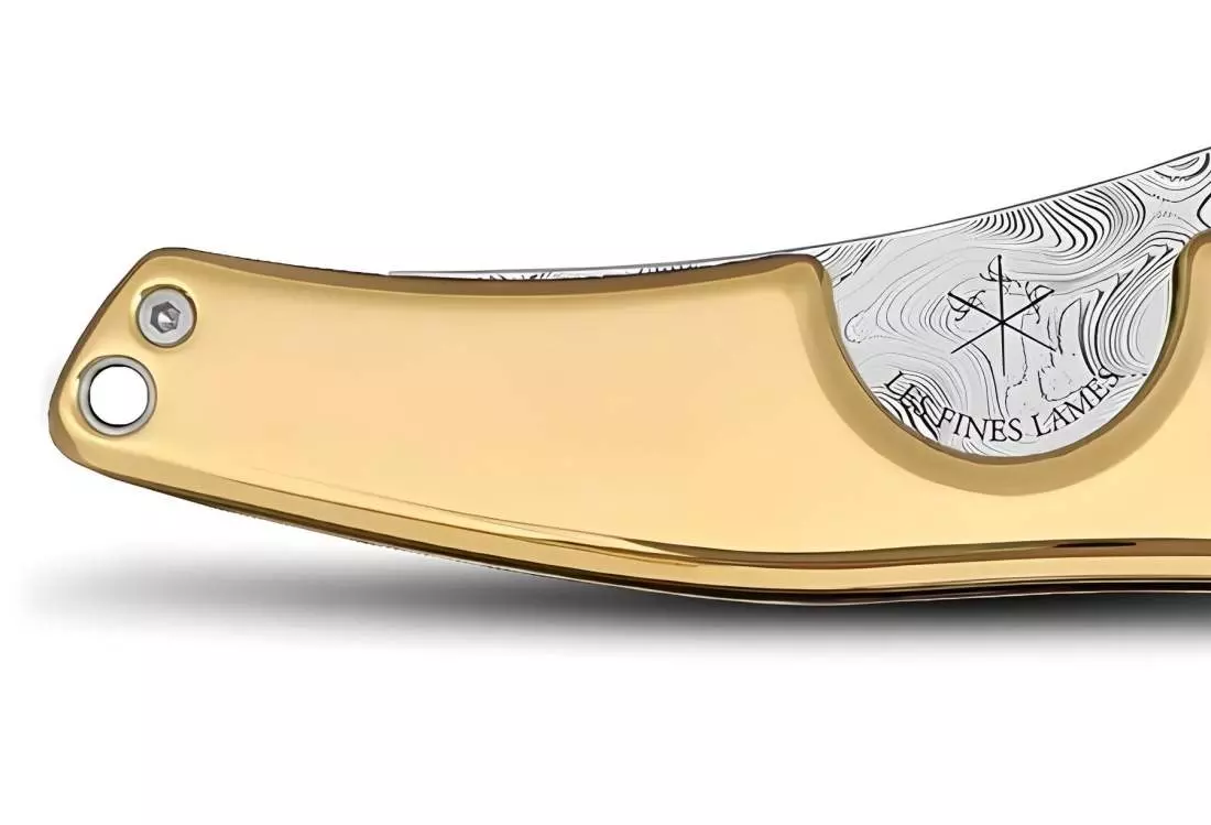 Produktbild: Fines Lames Le Petit Damasteel Björkmans Twist Gold 18K Detail