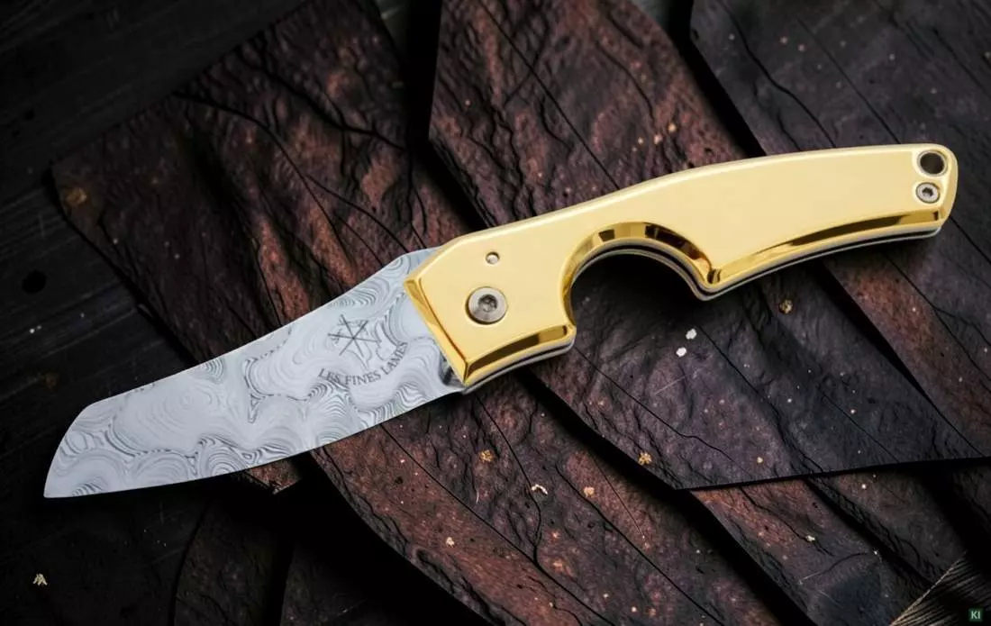 Produktbild: Fines Lames Le Petit Damasteel Björkmans Twist Gold 18K Ausstellung