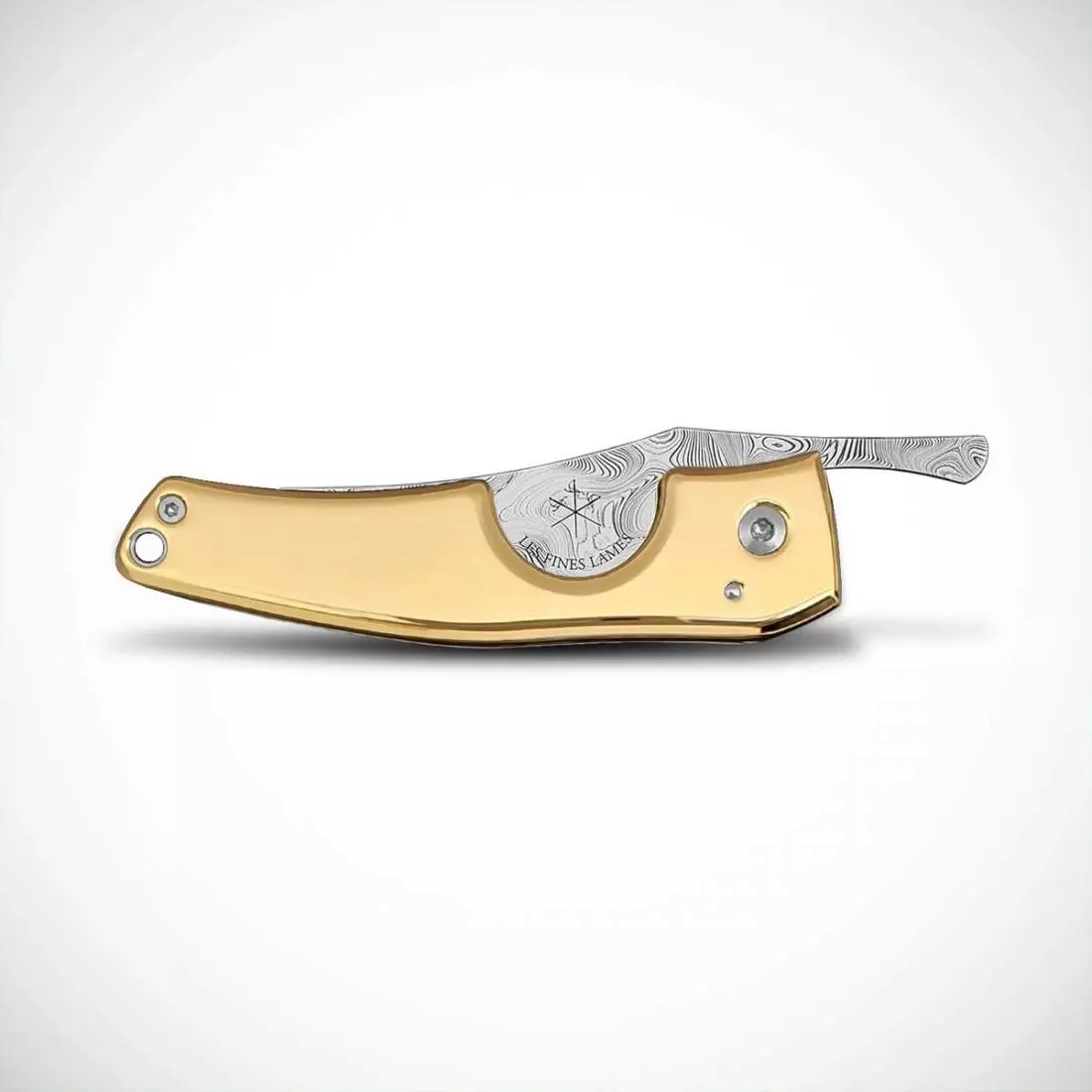Produktbild: Fines Lames Le Petit Damasteel Björkmans Twist Gold 18K geschlassen