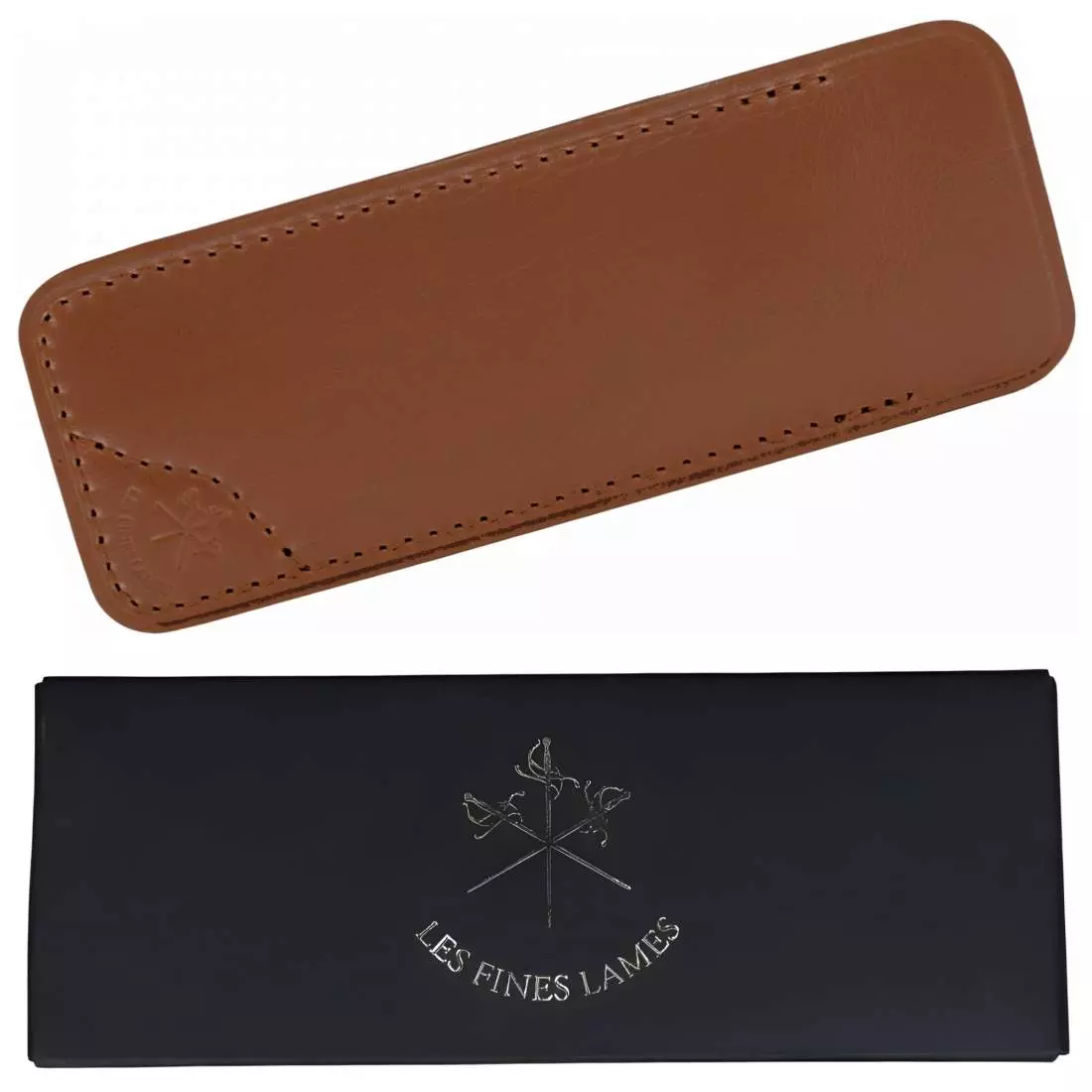 Produktbild: Les Fines Lames Lederetui Sheath Tan mit Geschenkverpackung
