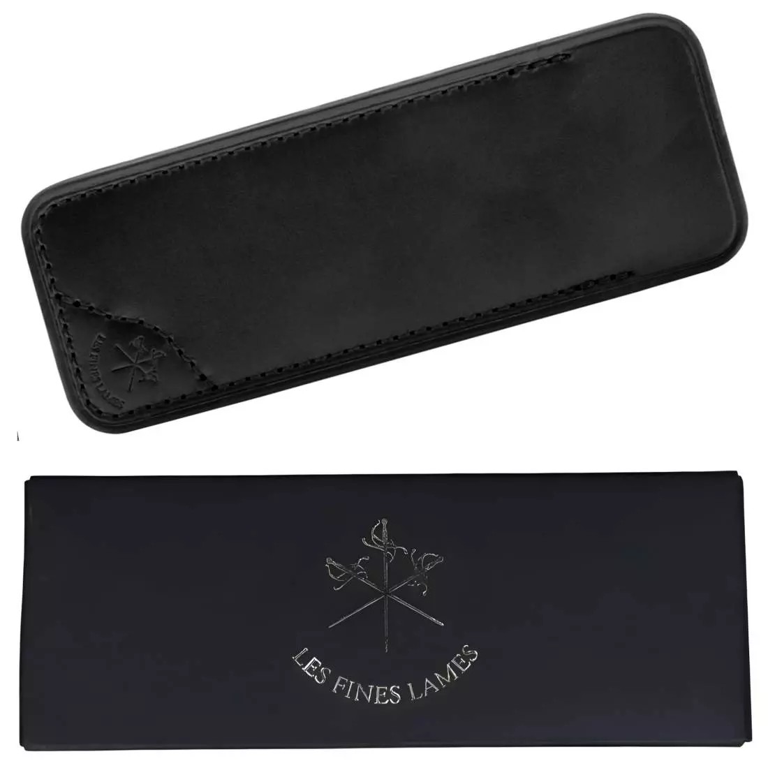 Produktbild: Les Fines Lames Lederetui Sheath Black mit Geschenkverpackung