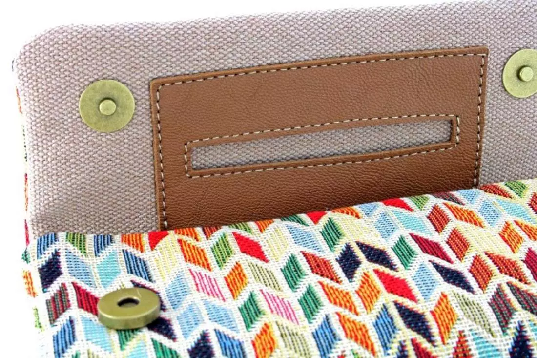 Produktbild: Mestango Stoff bunte Arrows Tabaktasche Drehertasche Tabakbeutel