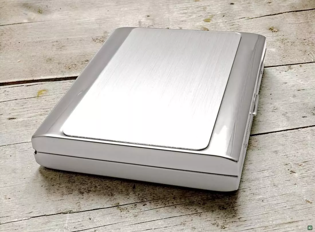 Produktbild: Zigarettenetui Pearl Metall silberfarben 20er Szene