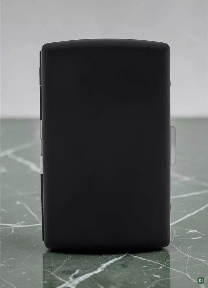 Produktbild: Zigarettenetui Pearl Metall schwarz für 20 IQOS stehend