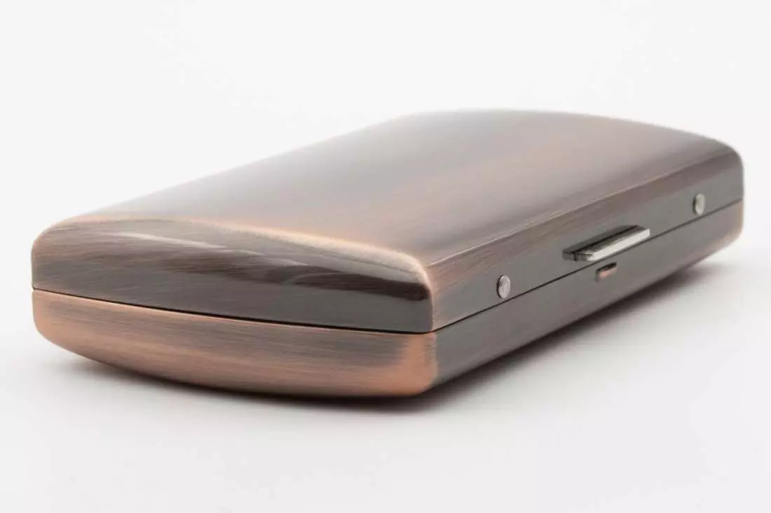 Produktbild: Zigarettenetui Pearl Metall Kupferfarben 12er liegend