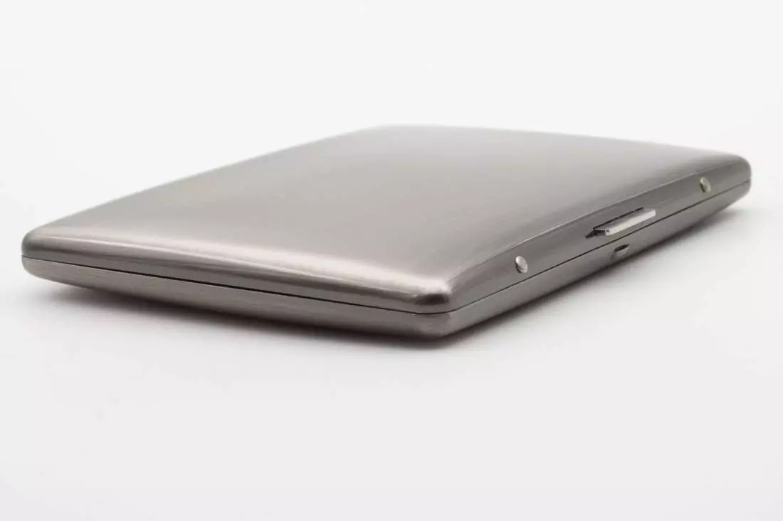 Produktbild: Zigarettenetui Pearl Metall silberfarben 9er liegend