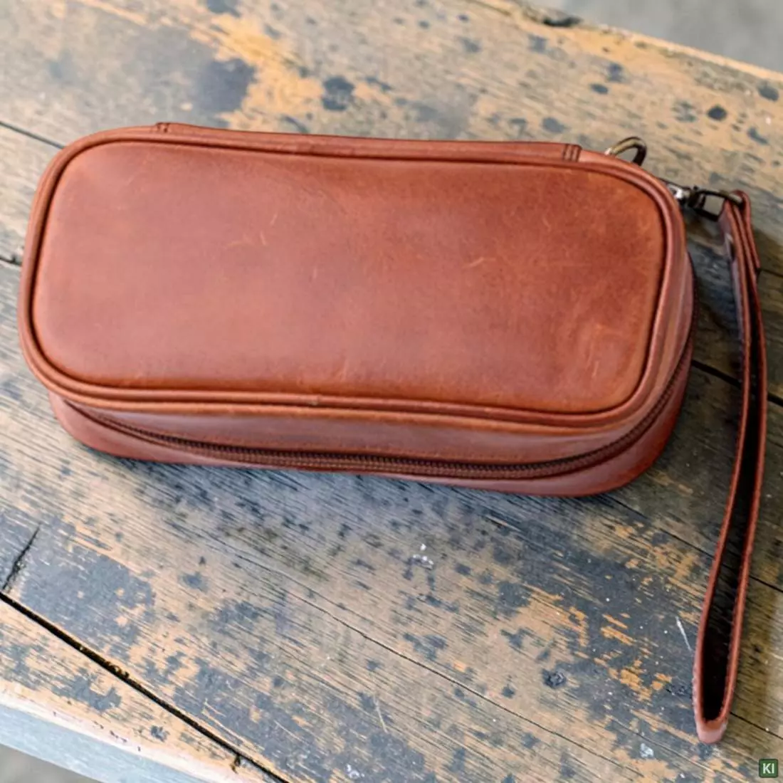 Produktbild: Angelo Pfeifentasche braun 2 Pfeifen Szene