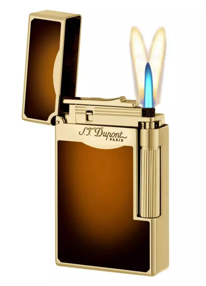 S.T. Dupont Le Grand Feuerzeug Kombiflamme Chinalack braun 23012