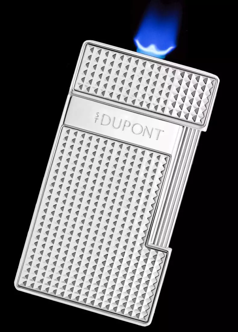 Produktbild: S.T. Dupont Slimmy Feuerzeug chrom Diamond Flamme