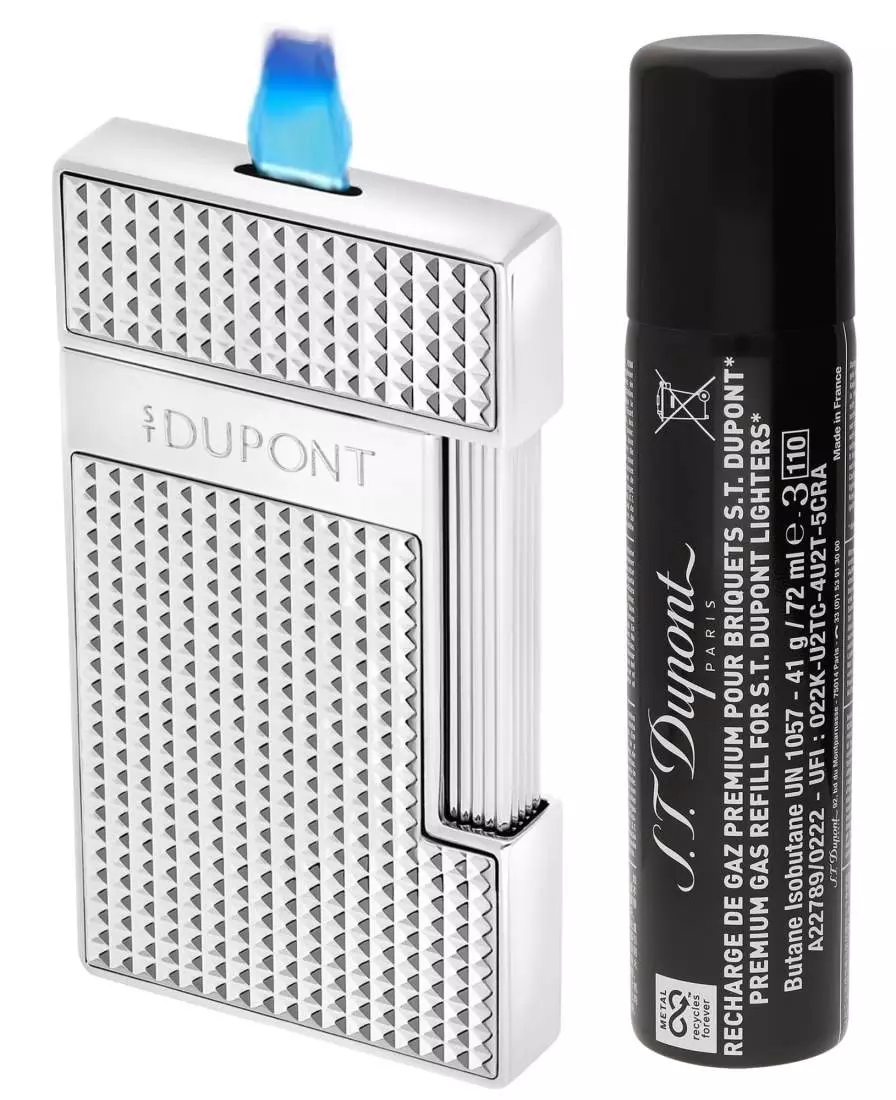 Produktbild: S.T. Dupont Slimmy Feuerzeug chrom Diamond + Gas