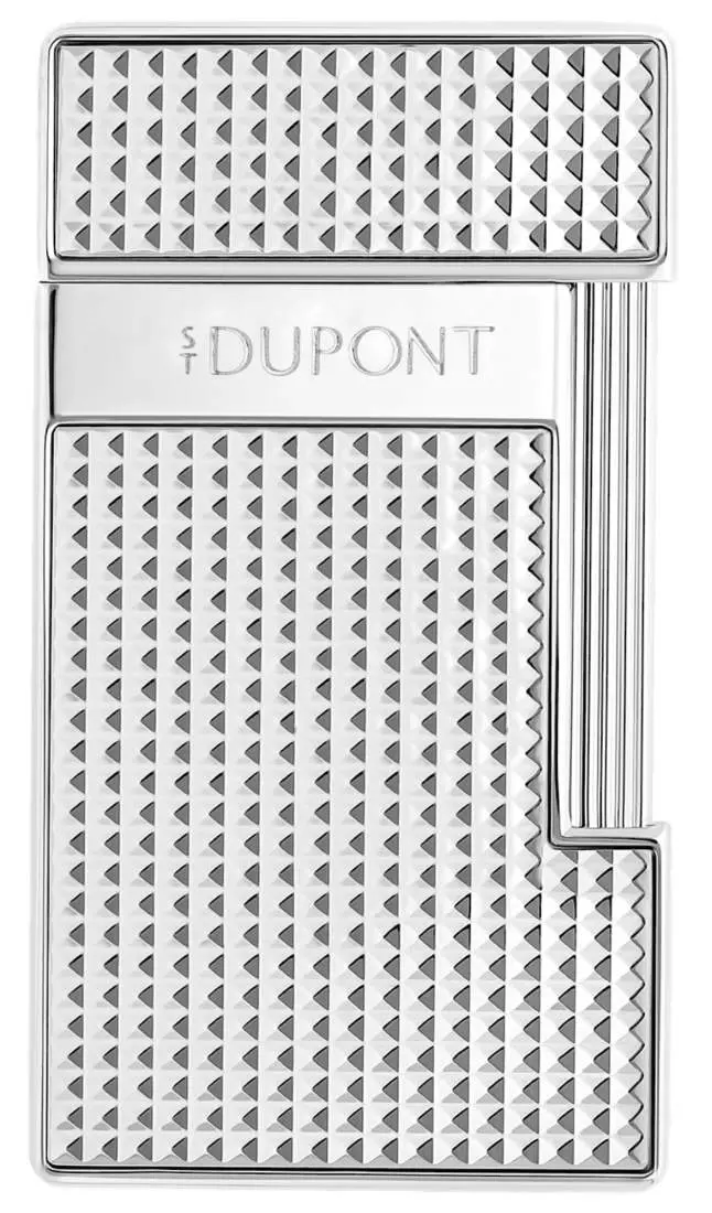 Produktbild: S.T. Dupont Slimmy Feuerzeug chrom Diamond Flamme vorne