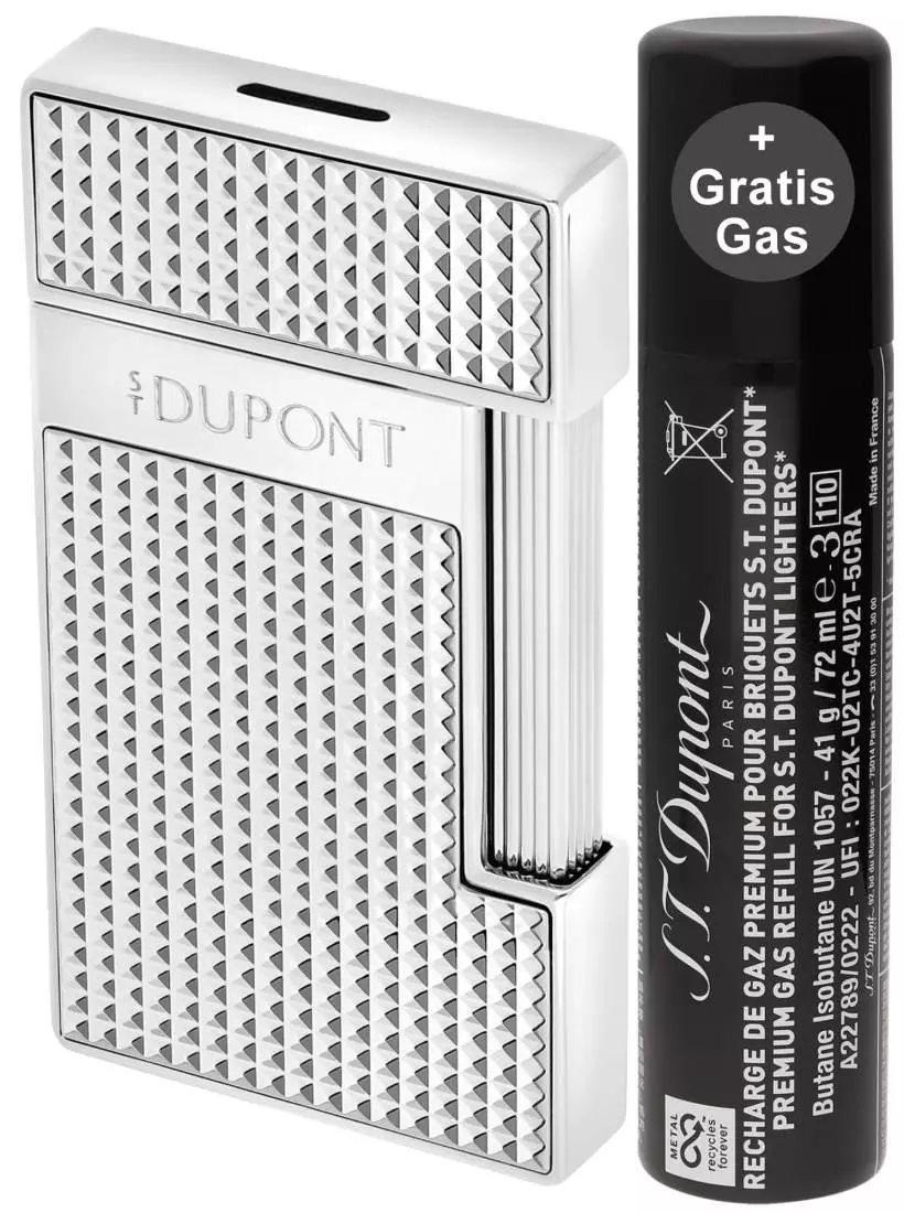 Produktbild: S.T. Dupont Slimmy Feuerzeug chrom Diamond 028120