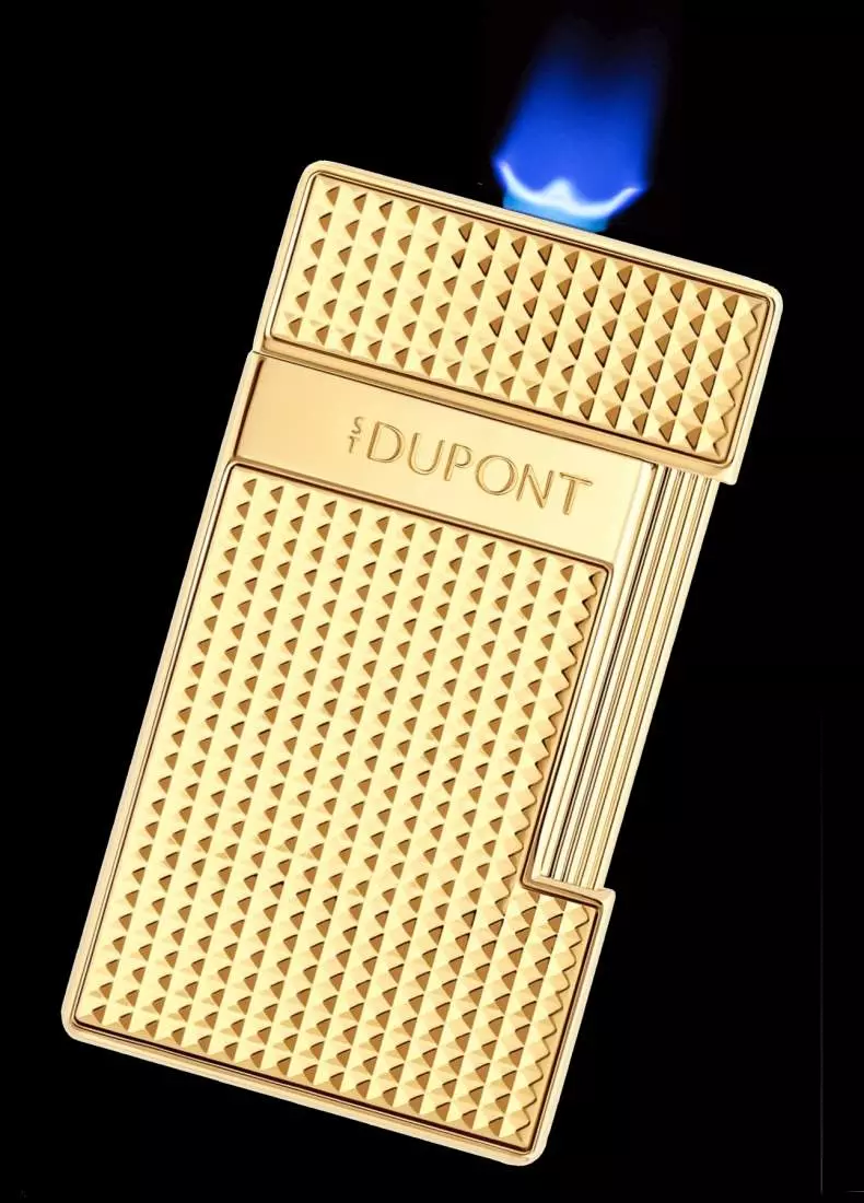 Produktbild: S.T. Dupont Slimmy Feuerzeug gold Diamond Flamme