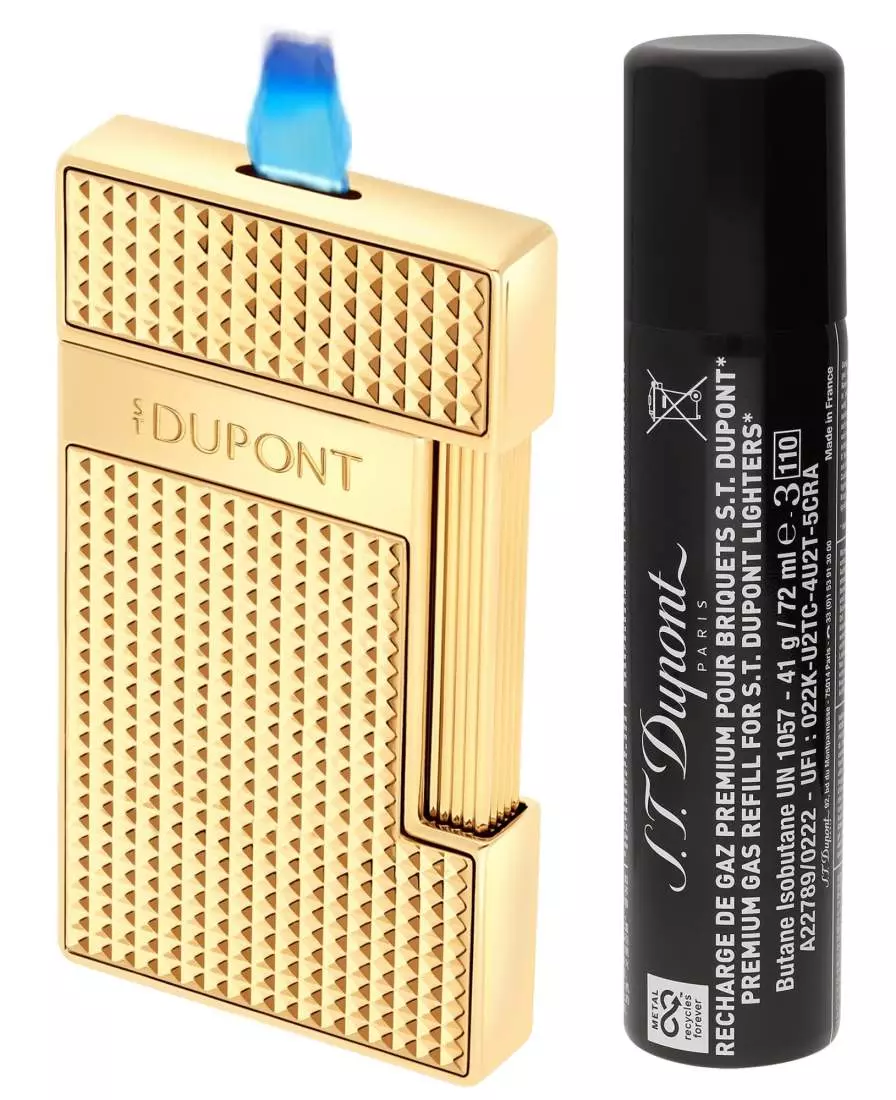 Produktbild: S.T. Dupont Slimmy Feuerzeug gold Diamond + Gas