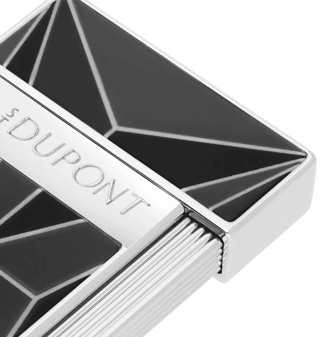 Produktbild: S.T. Dupont Slimmy Fire X Feuerzeug schwarz chrom Ausschnitt