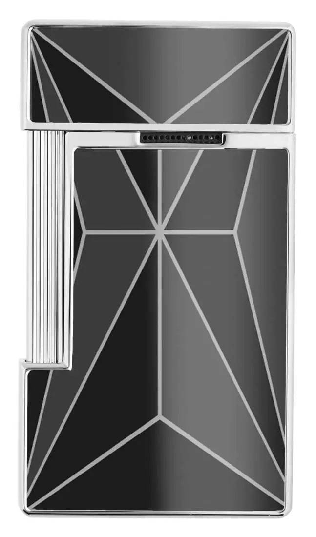 Produktbild: S.T. Dupont Slimmy Fire X Feuerzeug schwarz chrom hinten