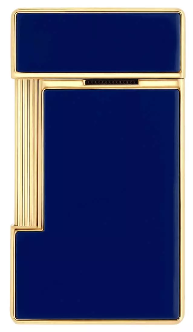 Produktbild: S.T. Dupont Slimmy Feuerzeug blau gold hinten