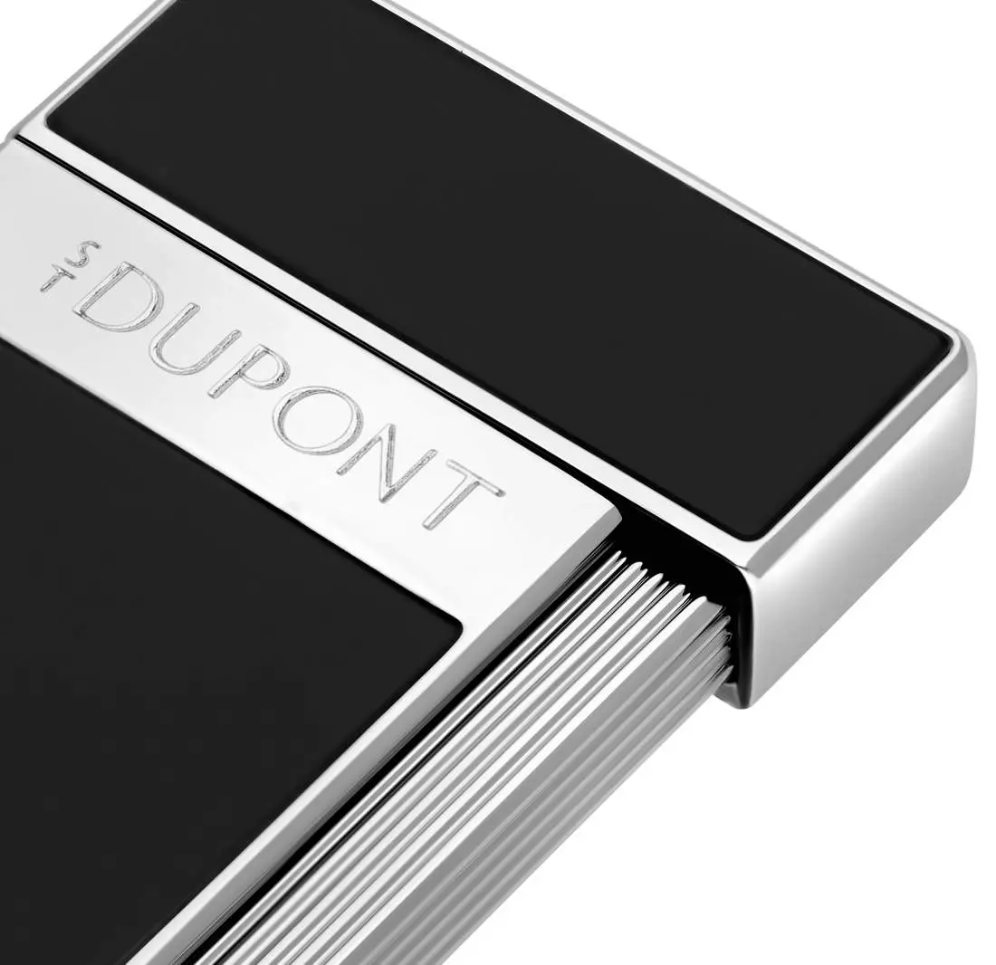 Produktbild: S.T. Dupont Slimmy Feuerzeug schwarz chrom Ausschnitt