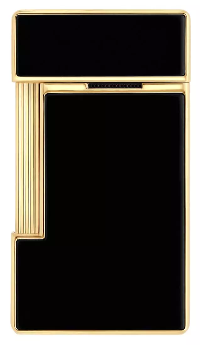 Produktbild: S.T. Dupont Slimmy Feuerzeug schwarz gold hinten