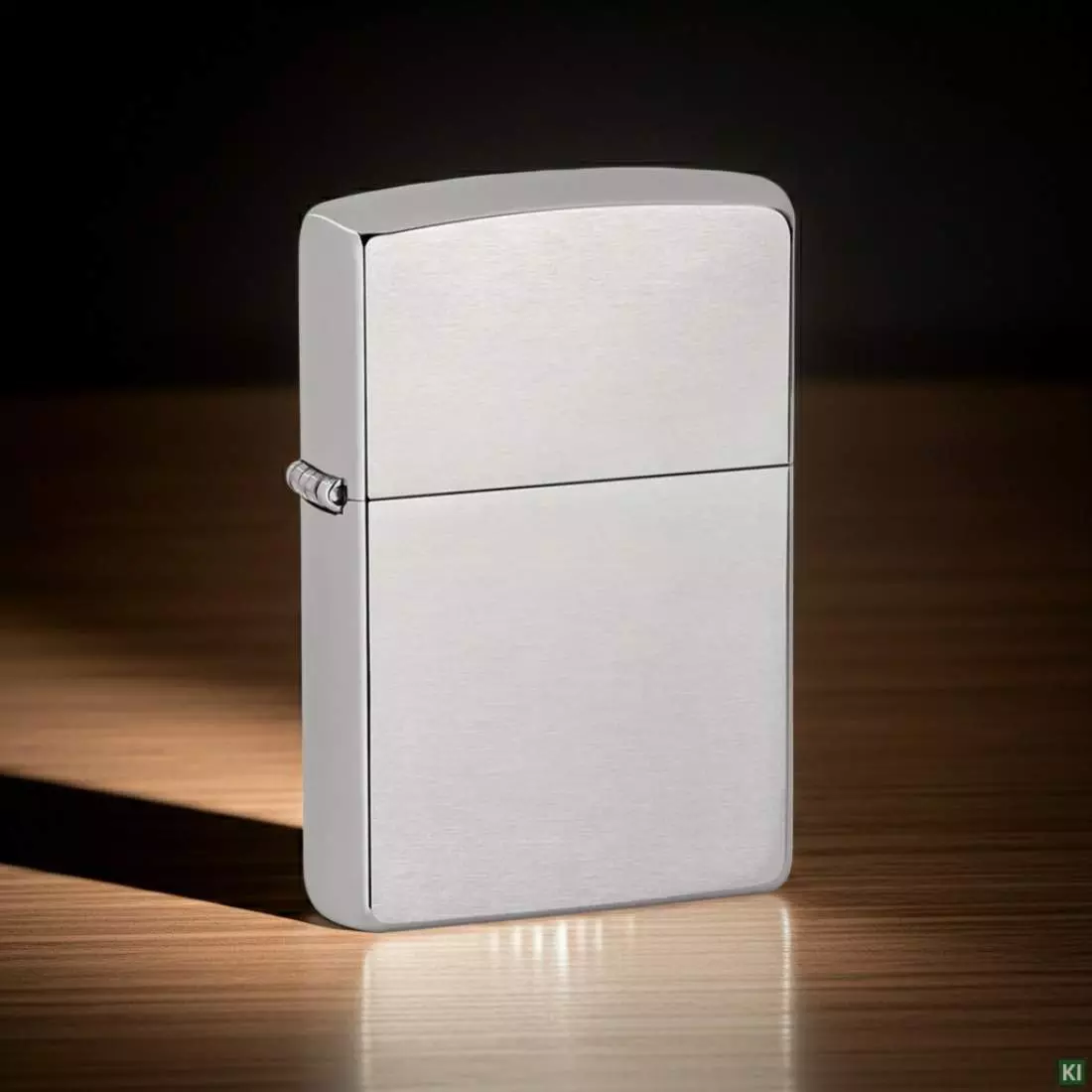 Produktbild: Zippo Sterling Silber gebürstet Armor Case Brushed auf Holz