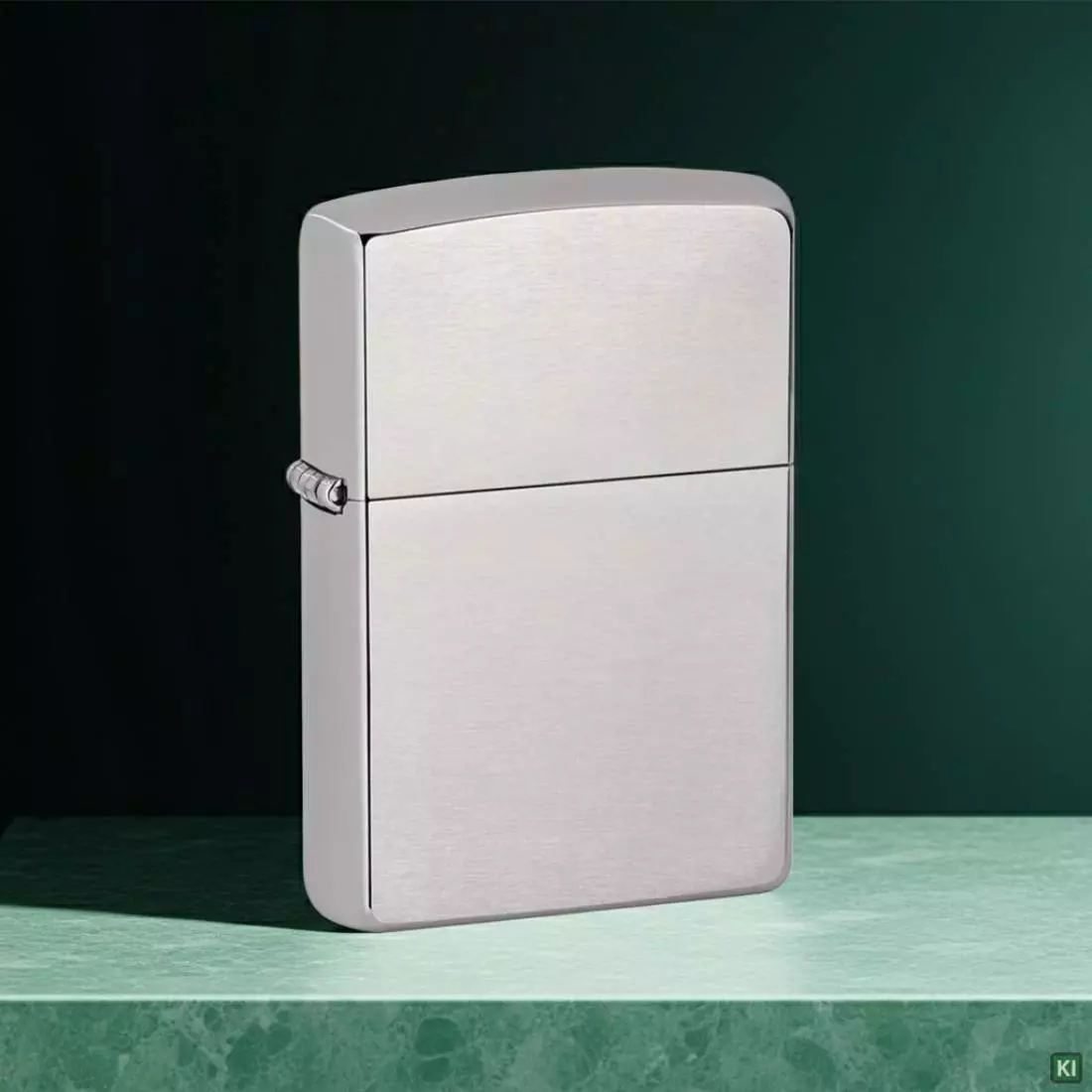 Produktbild: Zippo Sterling Silber gebürstet Armor Case Brushed auf Marmor