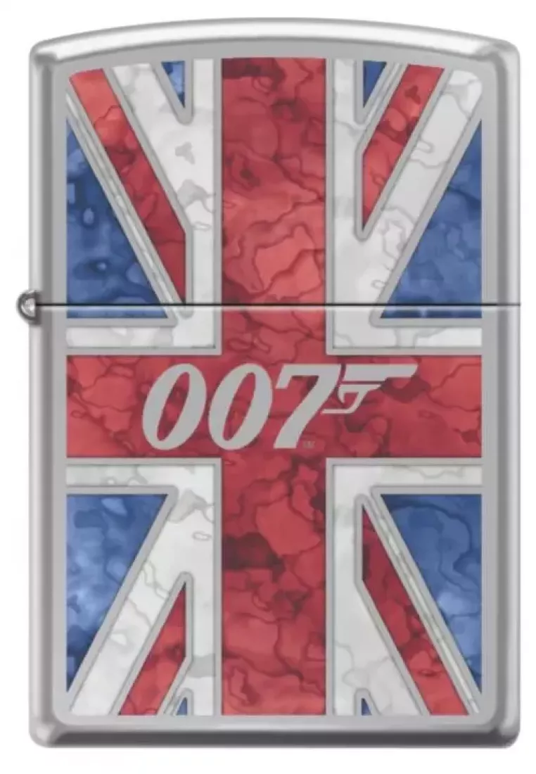Produktbild: Zippo James Bond 007 Union Jack Chrom poliert Feuerzeug vorne
