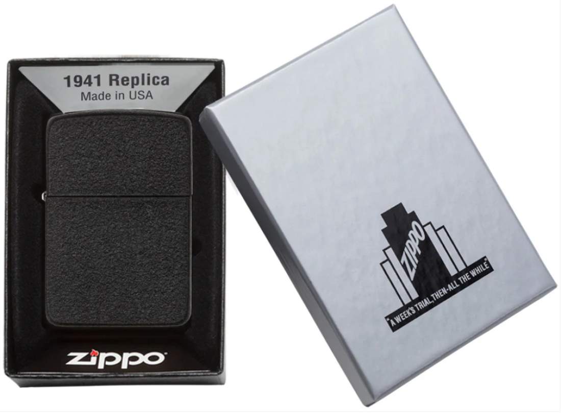 Produktbild: Zippo Black Crackle Replica 1941 Feuerzeug Verpackung