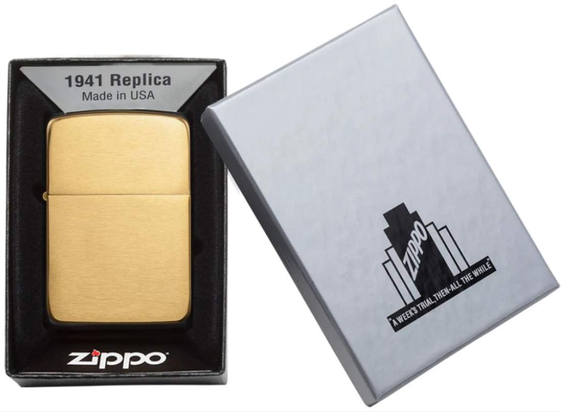 Produktbild: Zippo Chrom gebürstet Replica 1941 Feuerzeug Verpackung