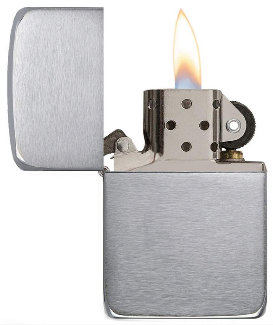 Produktbild: Zippo Chrom gebürstet Replica 1941 Feuerzeug offen