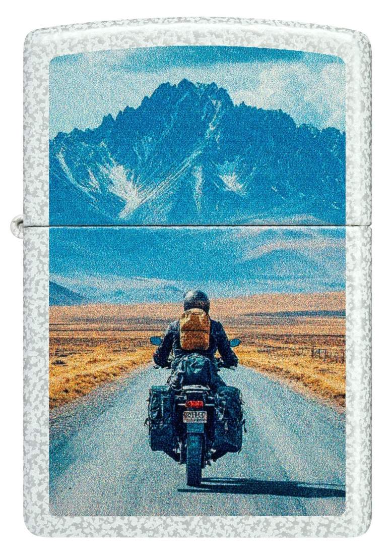 Produktbild: Zippo 60007685 Motorcycle Glacier – Motorradreise und Freiheit Frontansicht