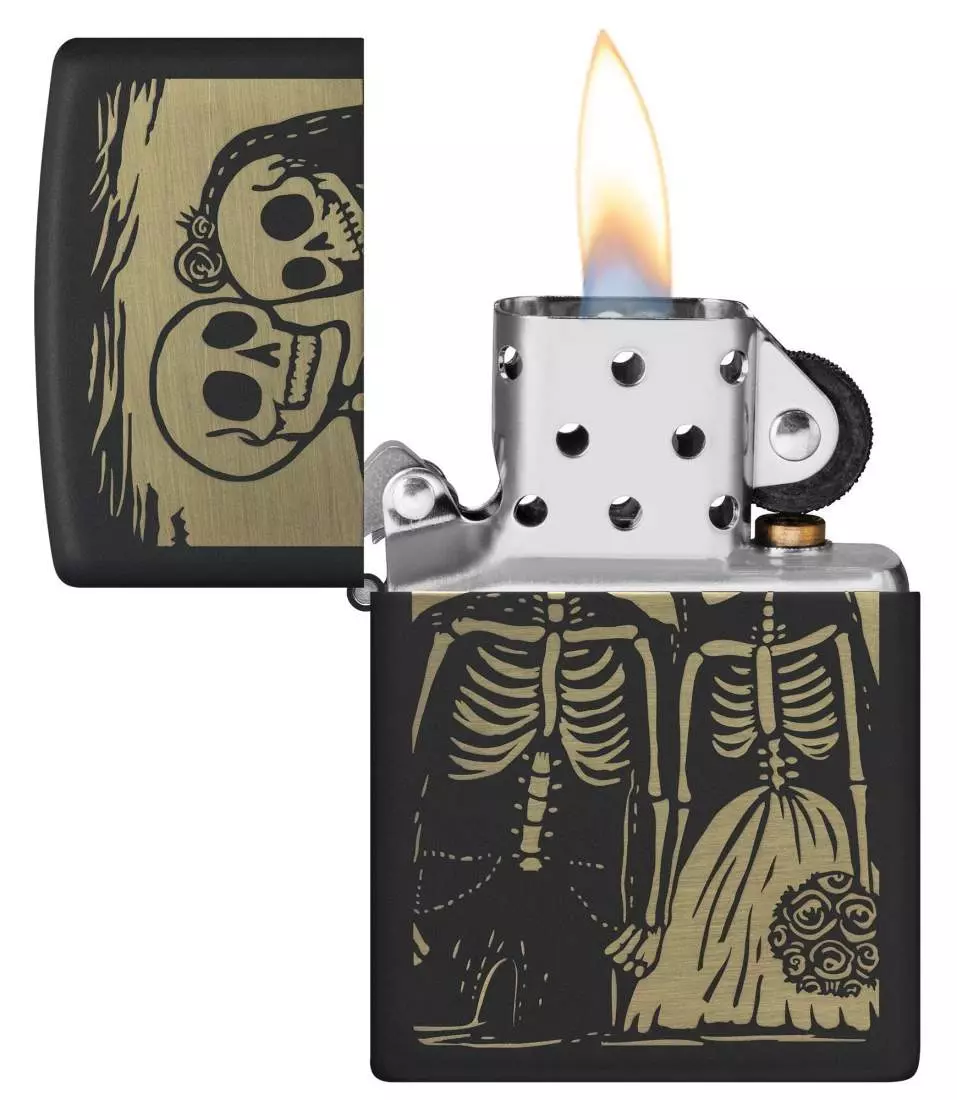 Produktbild: Zippo 60007808 Skeleton Couple Feuerzeug offen