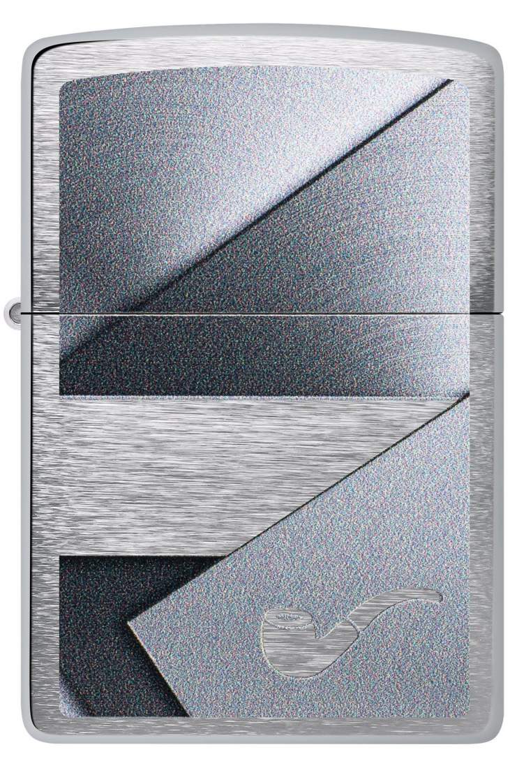 Produktbild: Zippo 60007811 Sheet Metal Chrom Metallic Pfeifenfeuerzeug vorne