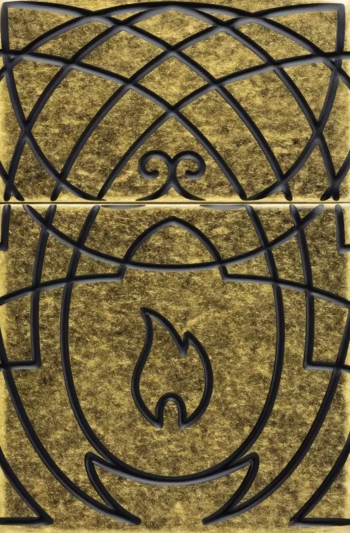 Produktbild: Zippo 60007909 Keltische Flamme Armor Antique Brass MultiCut Frontausschnitt