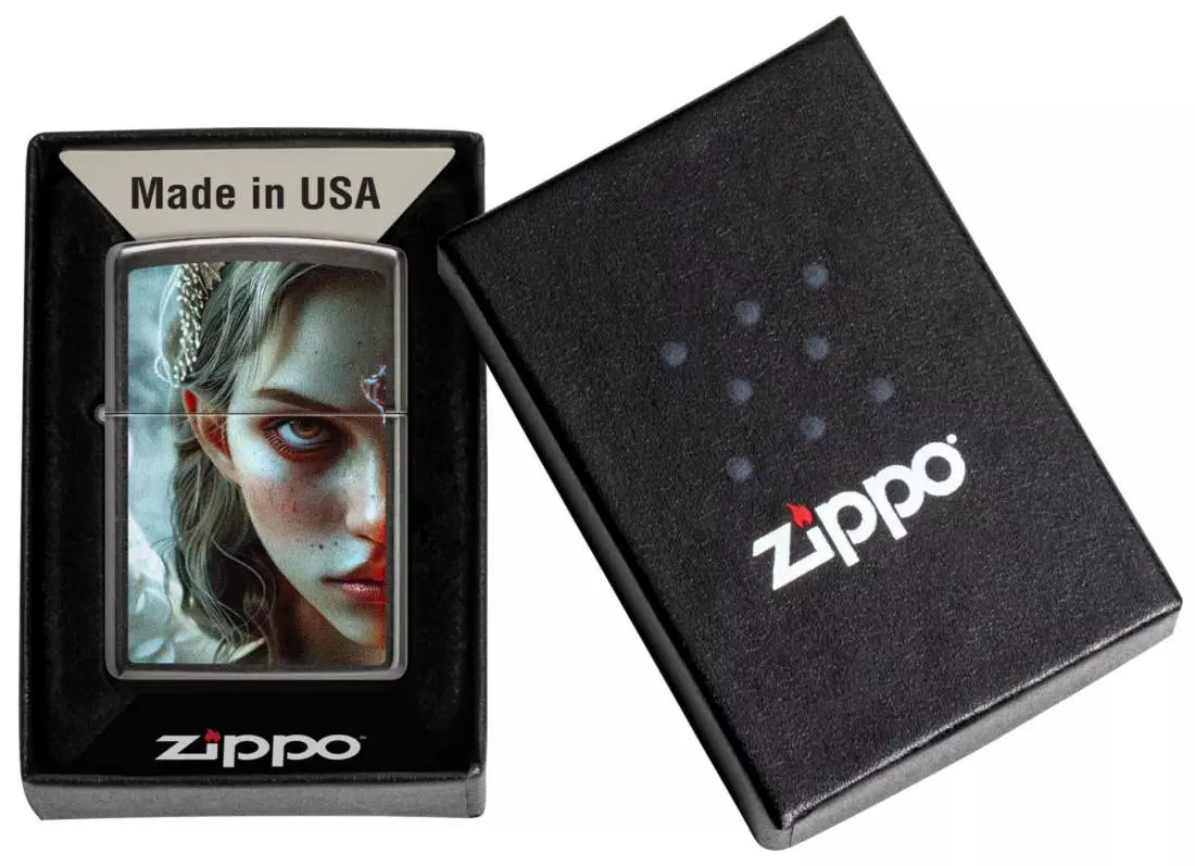 Produktbild: Zippo Angel Devil Grey Feuerzeug Verpackung