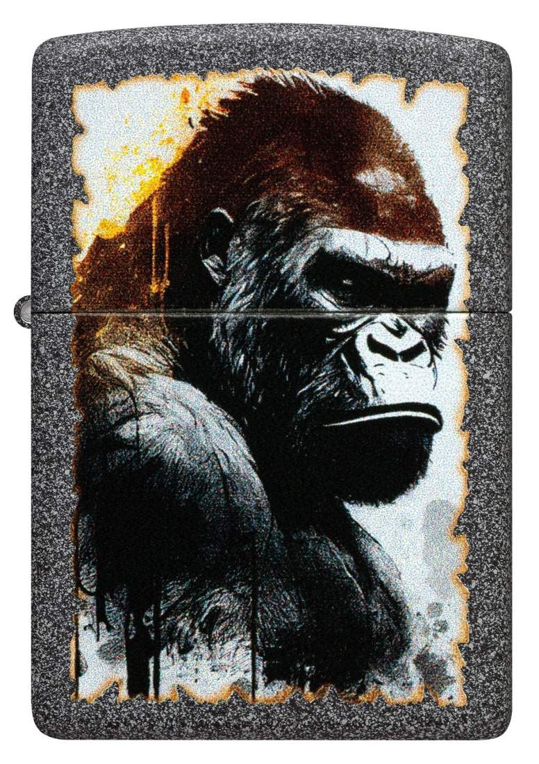 Produktbild: Zippo Angry Gorilla Iron Stone Feuerzeug vorne
