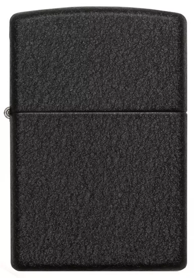 Produktbild: Zippo Black Crackle Basismodell Feuerzeug vorne