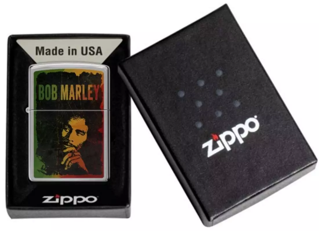 Produktbild: Zippo Bob Marley Thinking Feuerzeug 60007608 Geschenkverpackung