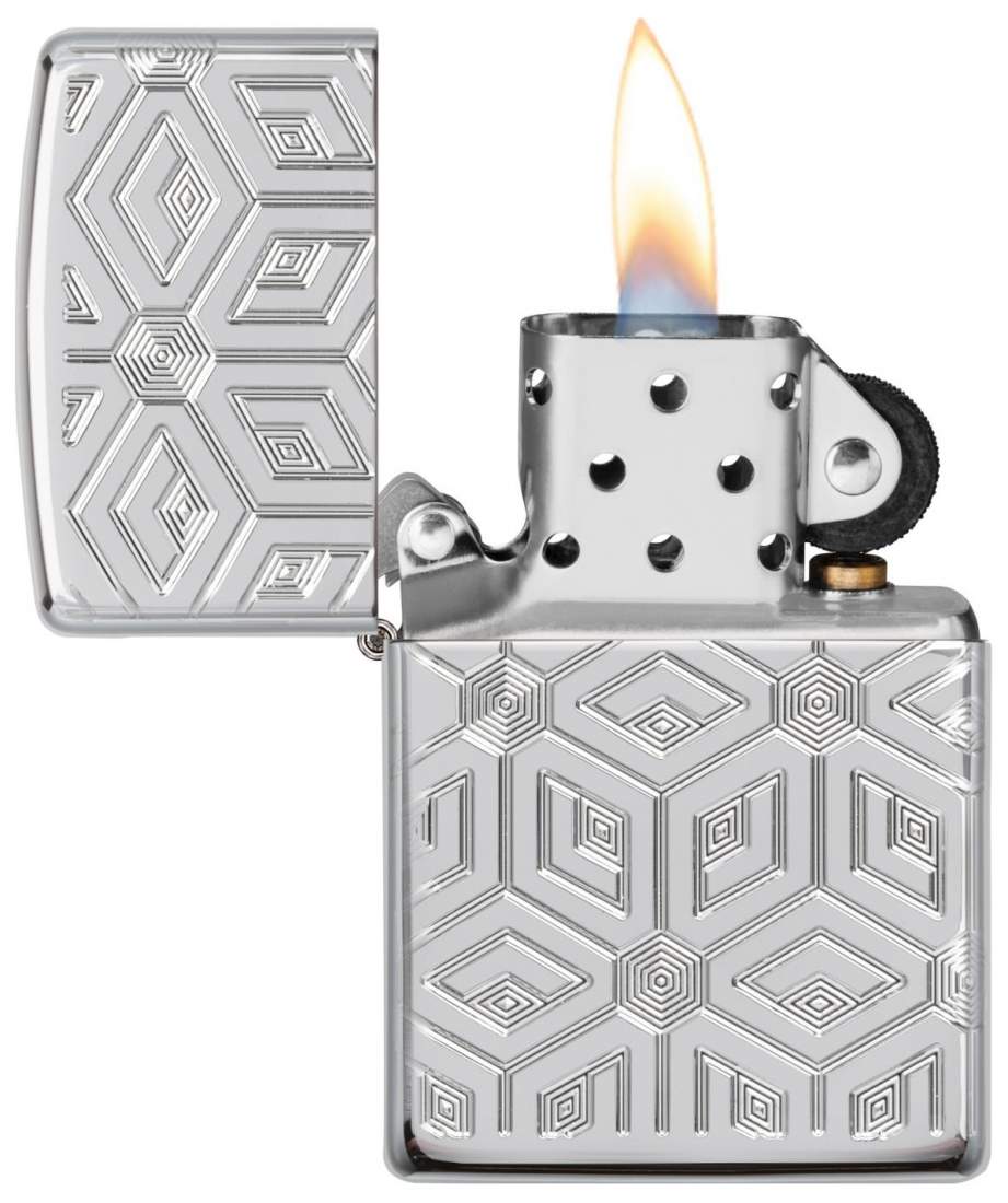 Produktbild: Zippo Boxes Armor Case chrom poliert offen